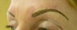 immediately after hair stroke brows - this will soften up to 40% after 7 days